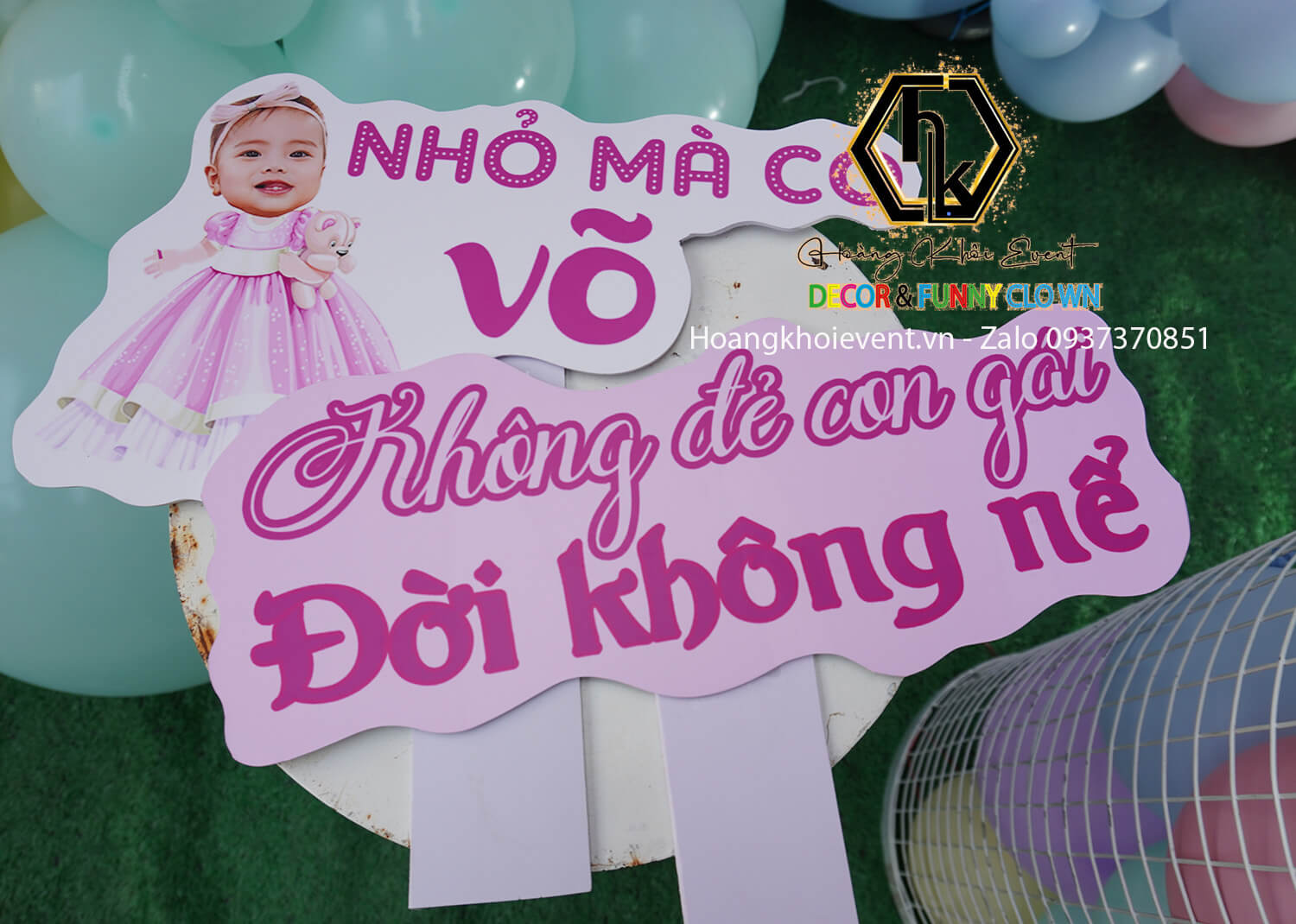 Khung TRÒN sinh nhật tại nhà bé gái Quận Bình Tân